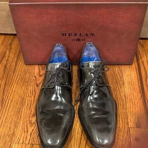 Mezlan Glossy Pico grey Leather Derbys